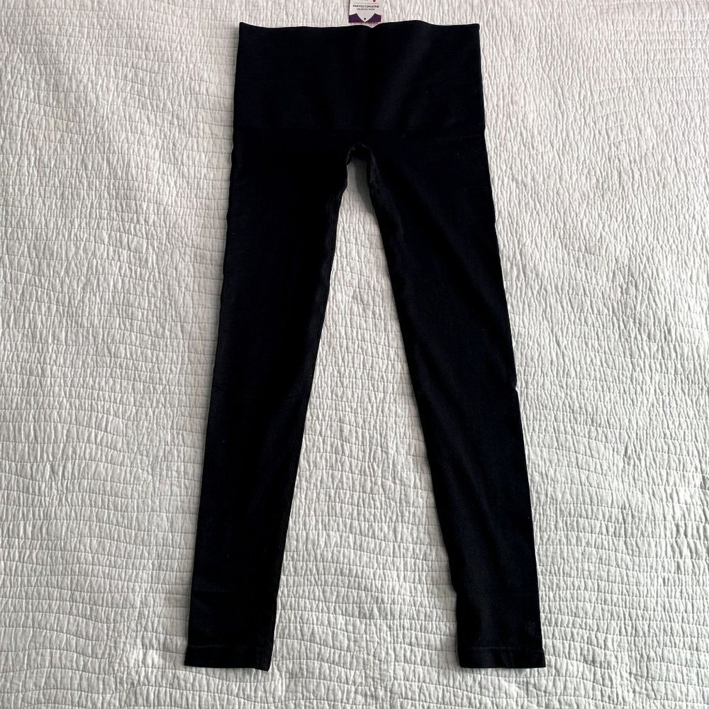 Empetua Womens Black High-Waist Shaping 7/8 Capri Leggings Shapewear SZ S NEW